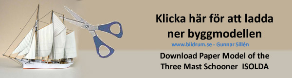 Pappmodell av S/V Isolda