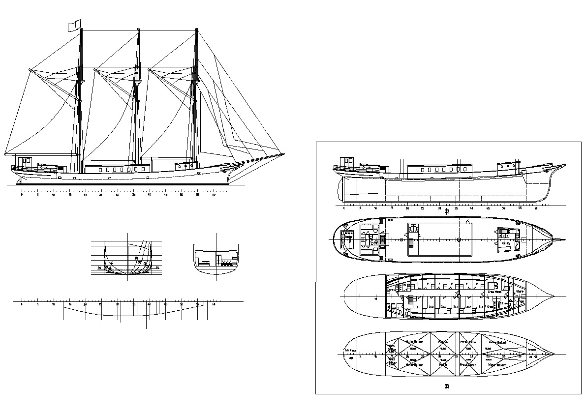 Ritning på S/V Isolda